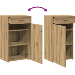vidaXL Dressoir Artisan Eiken 50 x 42,5 x 93 cm