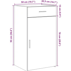vidaXL Dressoir Artisan Eiken 50 x 42,5 x 93 cm