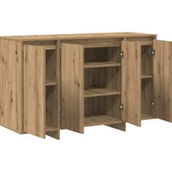 vidaXL Dressoir Artisan Eiken 120 x 41 x 75 cm Bewerkt hout