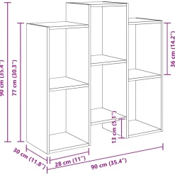vidaXL Dressoir Beton Grijs 90 x 30 x 90 cm