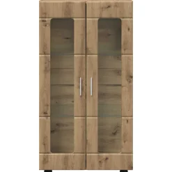 vidaXL Dressoir FLORIN 55,5 x 29 x 100 cm Artisan Eiken Bewerkt hout
