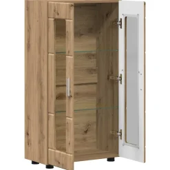 vidaXL Dressoir FLORIN 55,5 x 29 x 100 cm Artisan Eiken Bewerkt hout