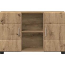 vidaXL Dressoir FLORIN 88,5 x 30,5 x 55,5 cm Artisan Eiken