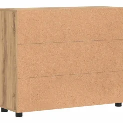 vidaXL Dressoir FLORIN 88,5 x 30,5 x 73 cm Artisan Eiken Bewerkt hout