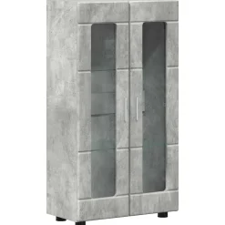 vidaXL Dressoir FLORIN 55,5 x 29 x 100 cm Beton Grijs Bewerkt hout