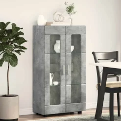 vidaXL Dressoir FLORIN 55,5 x 29 x 100 cm Beton Grijs Bewerkt hout