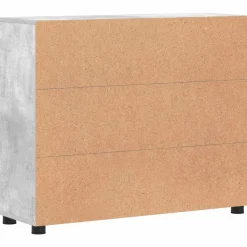vidaXL Dressoir FLORIN 88,5 x 30,5 x 73 cm Beton Grijs Bewerkt hout