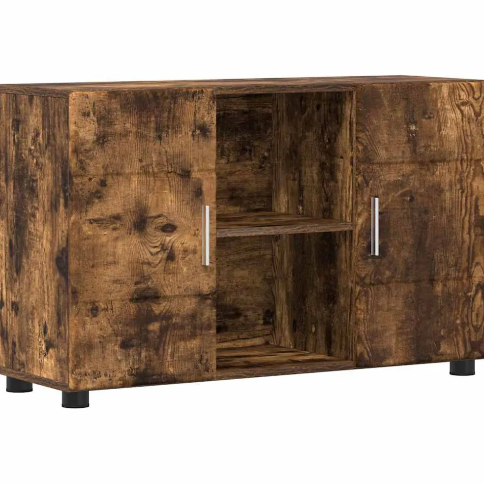 vidaXL Dressoir FLORIN 88,5 x 30,5 x 55,5 cm Gerookt eiken