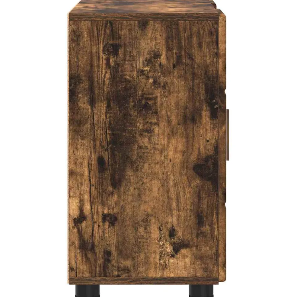 vidaXL Dressoir FLORIN 88,5 x 30,5 x 55,5 cm Gerookt eiken
