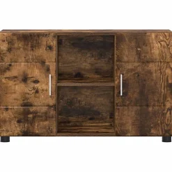 vidaXL Dressoir FLORIN 88,5 x 30,5 x 55,5 cm Gerookt eiken