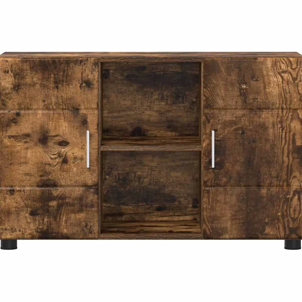 vidaXL Dressoir FLORIN 88,5 x 30,5 x 55,5 cm Gerookt eiken