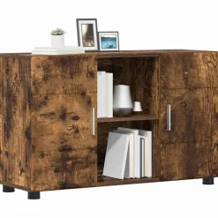 vidaXL Dressoir FLORIN 88,5 x 30,5 x 55,5 cm Gerookt eiken