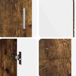 vidaXL Dressoir FLORIN 88,5 x 30,5 x 55,5 cm Gerookt eiken