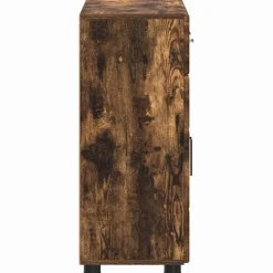 vidaXL Dressoir FLORIN 88,5 x 30,5 x 73 cm Gerookt eiken Bewerkt hout