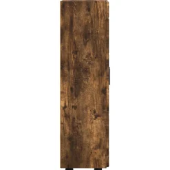 vidaXL Dressoir FLORIN 55,5 x 29 x 100 cm Gerookt eiken Bewerkt hout