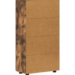vidaXL Dressoir FLORIN 55,5 x 29 x 100 cm Gerookt eiken Bewerkt hout