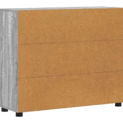 vidaXL Dressoir FLORIN 88,5 x 30,5 x 73 cm Grijs Sonoma Bewerkt hout