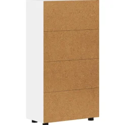 vidaXL Dressoir FLORIN 55,5 x 29 x 100 cm Hoogglans wit Bewerkt hout