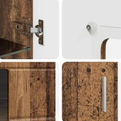 vidaXL Dressoir FLORIN 55,5 x 29 x 100 cm Oudhout Bewerkt hout