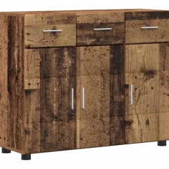 vidaXL Dressoir FLORIN 88,5 x 30,5 x 73 cm Oudhout Bewerkt hout