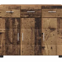 vidaXL Dressoir FLORIN 88,5 x 30,5 x 73 cm Oudhout Bewerkt hout