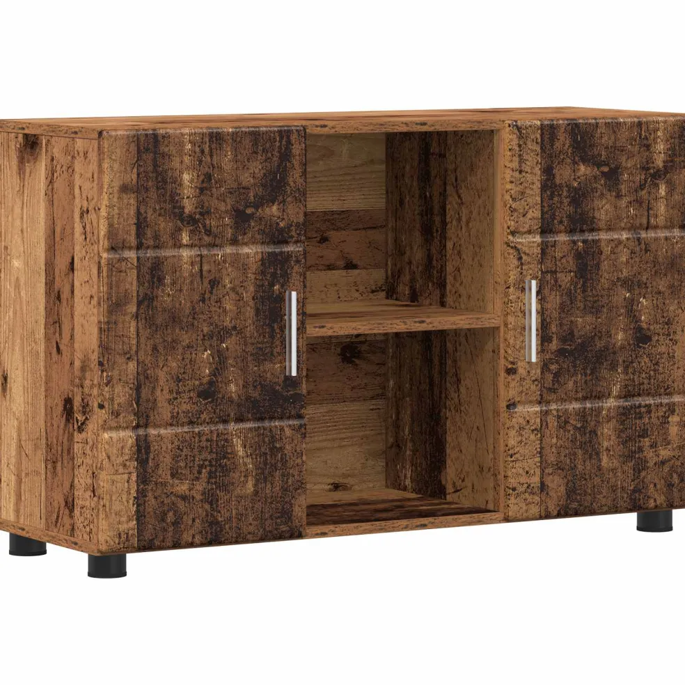 vidaXL Dressoir FLORIN 88,5 x 30,5 x 55,5 cm Oudhout Bewerkt hout