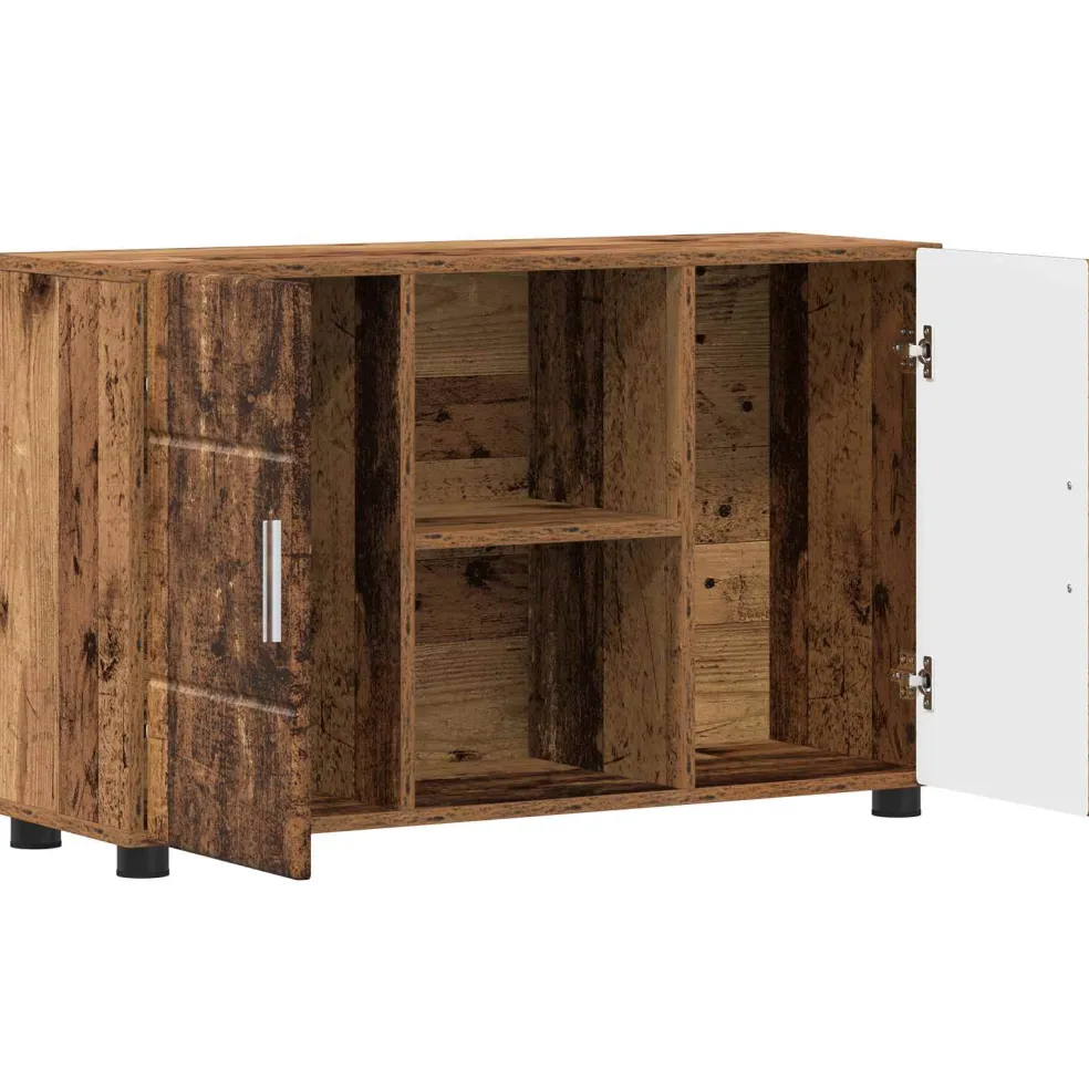 vidaXL Dressoir FLORIN 88,5 x 30,5 x 55,5 cm Oudhout Bewerkt hout
