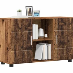 vidaXL Dressoir FLORIN 88,5 x 30,5 x 55,5 cm Oudhout Bewerkt hout