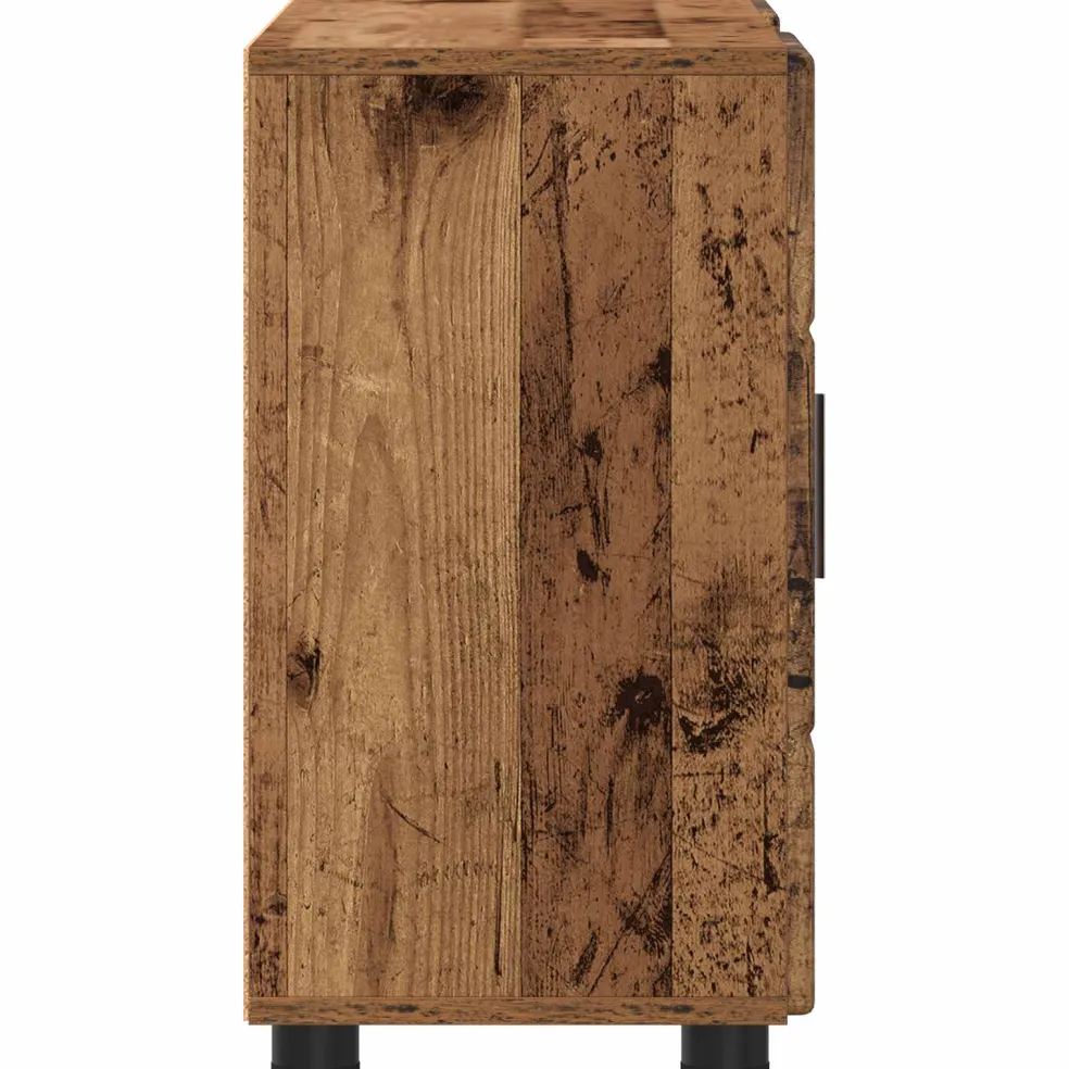 vidaXL Dressoir FLORIN 88,5 x 30,5 x 55,5 cm Oudhout Bewerkt hout