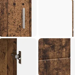 vidaXL Dressoir FLORIN 88,5 x 30,5 x 55,5 cm Oudhout Bewerkt hout