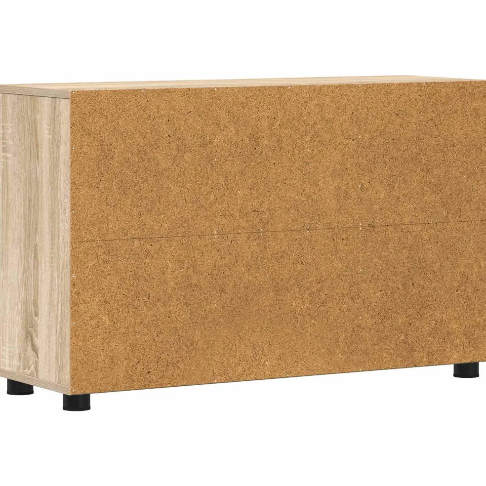 vidaXL Dressoir FLORIN 88,5 x 30,5 x 55,5 cm Sonoma Eiken Bewerkt hout