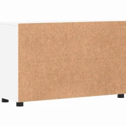 vidaXL Dressoir FLORIN 88,5 x 30,5 x 55,5 cm Wit Bewerkt hout
