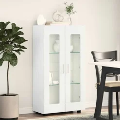 vidaXL Dressoir FLORIN 55,5 x 29 x 100 cm Wit Bewerkt hout