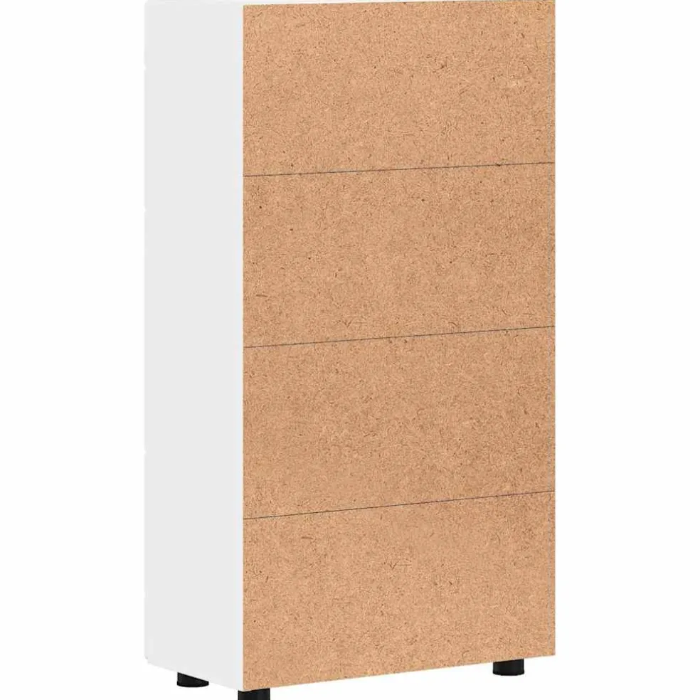 vidaXL Dressoir FLORIN 55,5 x 29 x 100 cm Wit Bewerkt hout