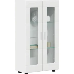vidaXL Dressoir FLORIN 55,5 x 29 x 100 cm Wit Bewerkt hout