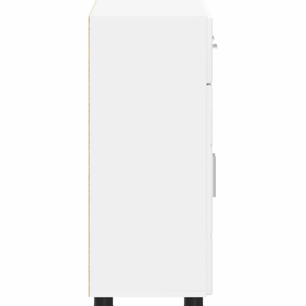 vidaXL Dressoir FLORIN 88,5 x 30,5 x 73 cm Wit Bewerkt hout