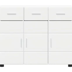 vidaXL Dressoir FLORIN 88,5 x 30,5 x 73 cm Wit Bewerkt hout