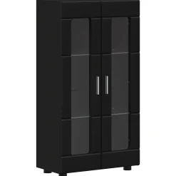 vidaXL Dressoir FLORIN 55,5 x 29 x 100 cm Zwart Bewerkt hout