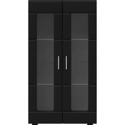 vidaXL Dressoir FLORIN 55,5 x 29 x 100 cm Zwart Bewerkt hout