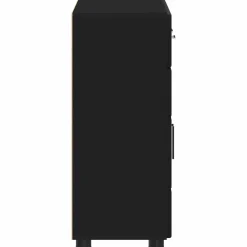 vidaXL Dressoir FLORIN 88,5 x 30,5 x 73 cm Zwart Bewerkt hout
