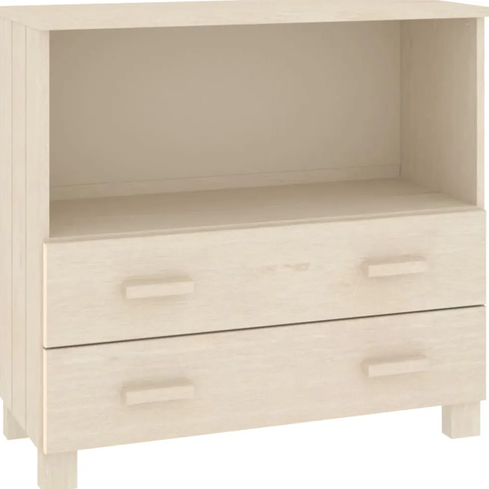 vidaXL Dressoir HAMAR 85x35x80 cm massief grenenhout honingbruin
