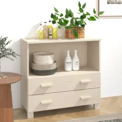 vidaXL Dressoir HAMAR 85x35x80 cm massief grenenhout honingbruin