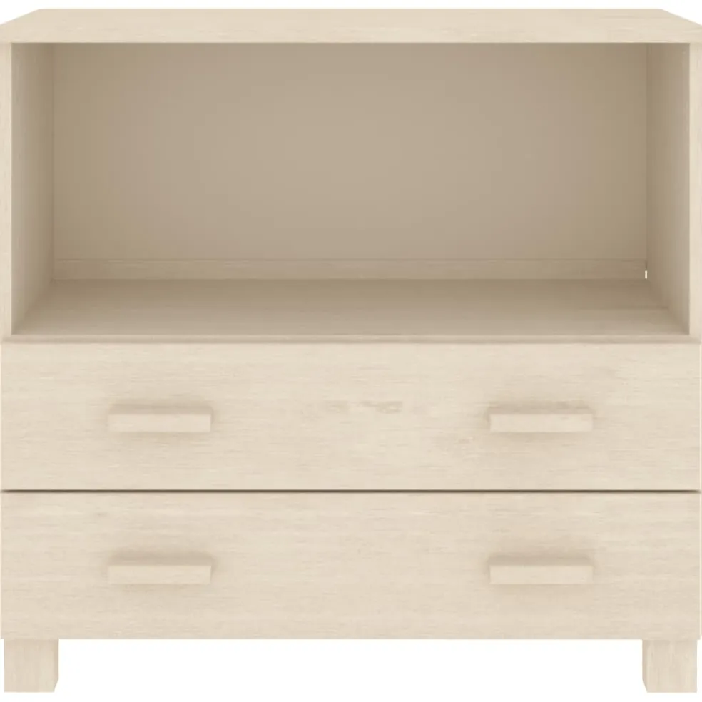 vidaXL Dressoir HAMAR 85x35x80 cm massief grenenhout honingbruin