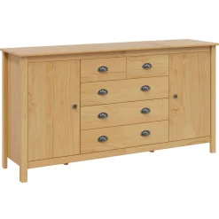 vidaXL Dressoir HILL Honingbruin 154 x 40 x 80 cm Massief grenenhout