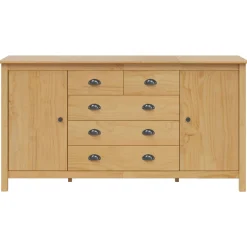 vidaXL Dressoir HILL Honingbruin 154 x 40 x 80 cm Massief grenenhout
