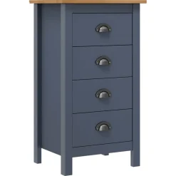 vidaXL Dressoir Hill 46x35x80 cm massief grenenhout grijs