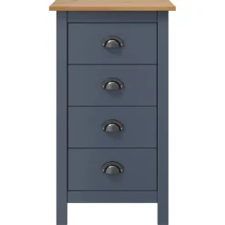 vidaXL Dressoir Hill 46x35x80 cm massief grenenhout grijs