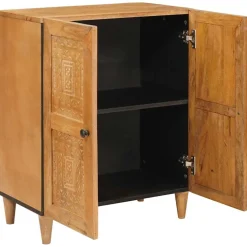 vidaXL Dressoir Lichtbruin 60 x 33 x 75 cm massief mangohout