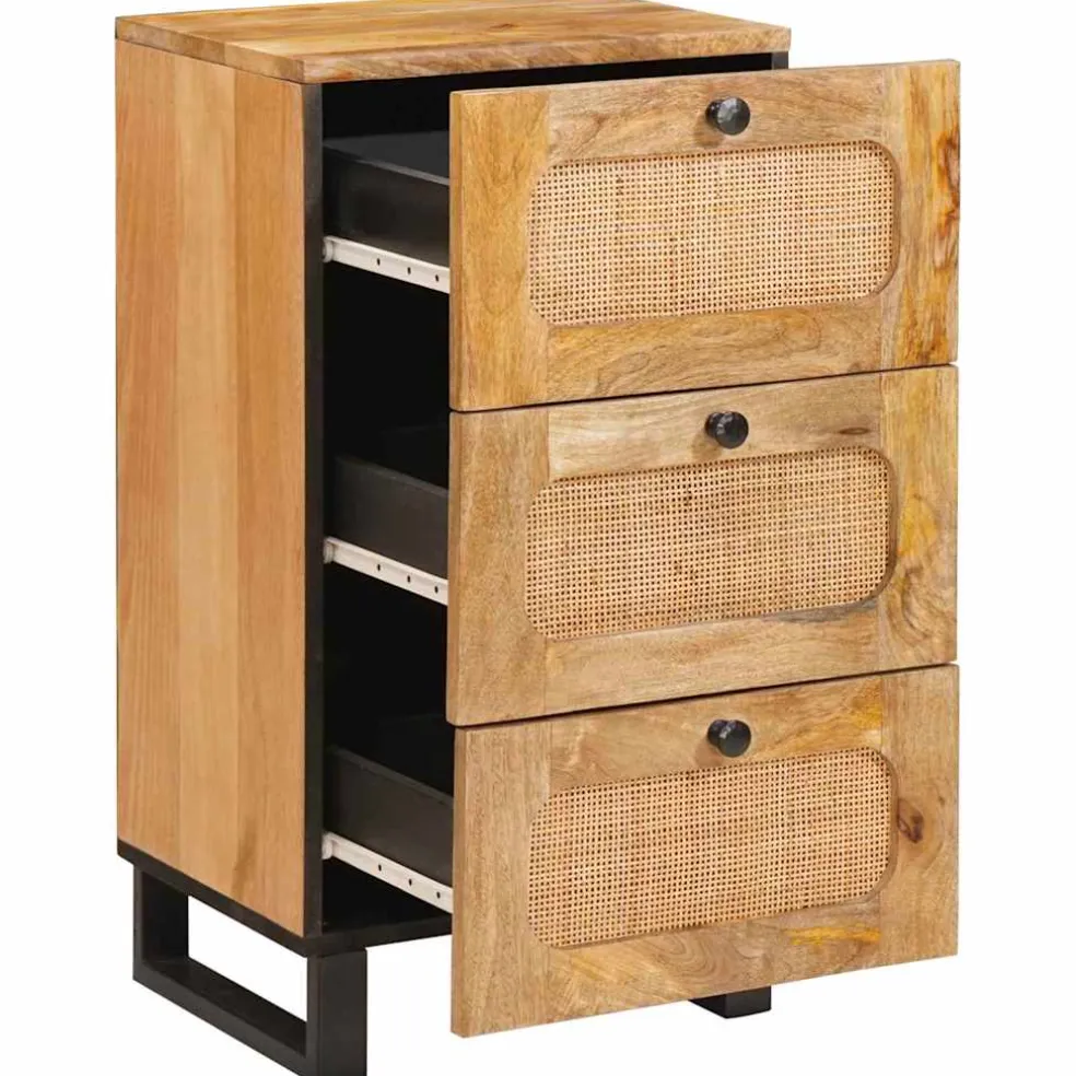 vidaXL Dressoir met lade Bruin 40 x 33 x 75 cm Massief Mango Hout