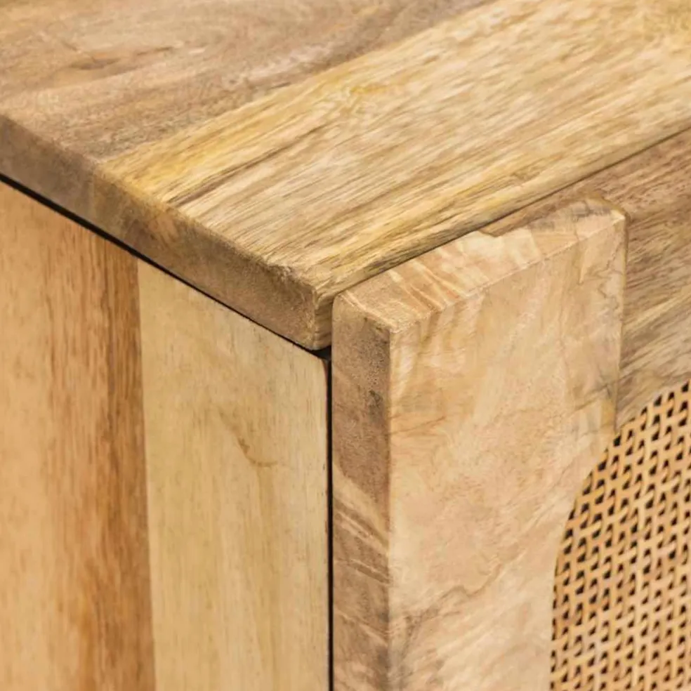 vidaXL Dressoir met lade Bruin 40 x 33 x 75 cm Massief Mango Hout